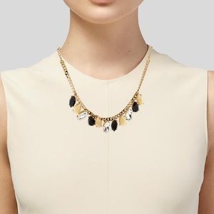 Kate Spade Gold And Crystal Gem Stone Statement Necklace NWT